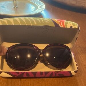 Vera Bradley VB Carol Sunglasses - Plum Crazy Color with Designer Carrying Case